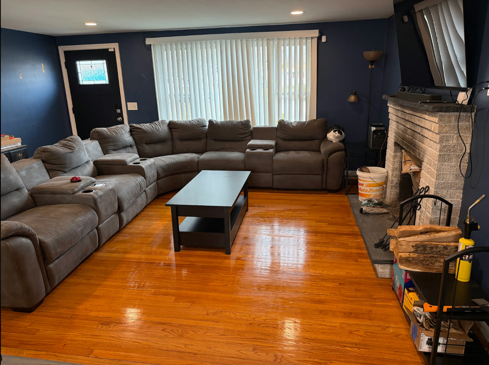 Living room finished and spotless after cleaning